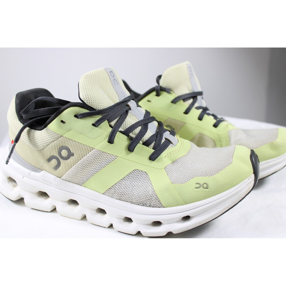 On Running Womens Cloudrunner CloudTec Running Shoes Size 6.5 Lime Green Gray